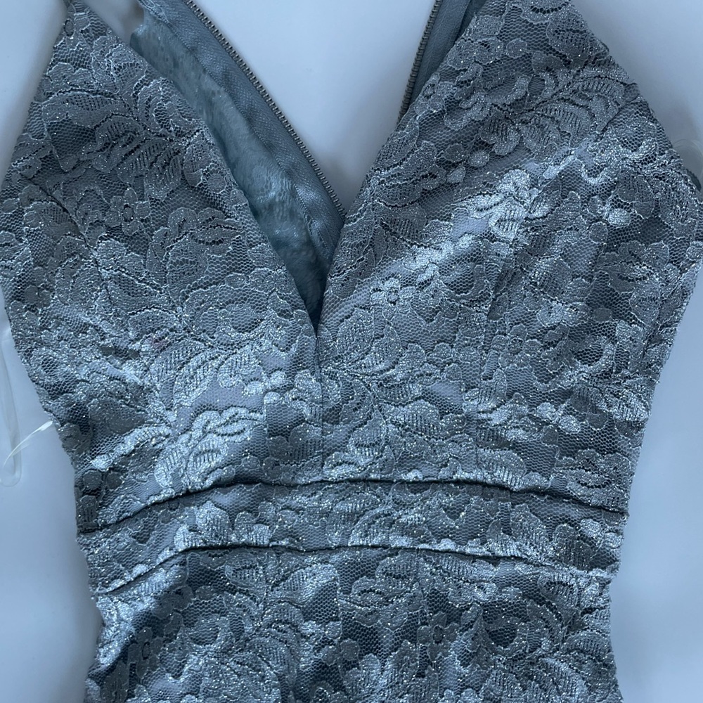 Silver Laced Homecoming Dress